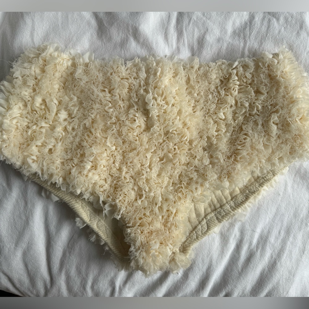 Revolve off white/cream Mico Shorts - Textured